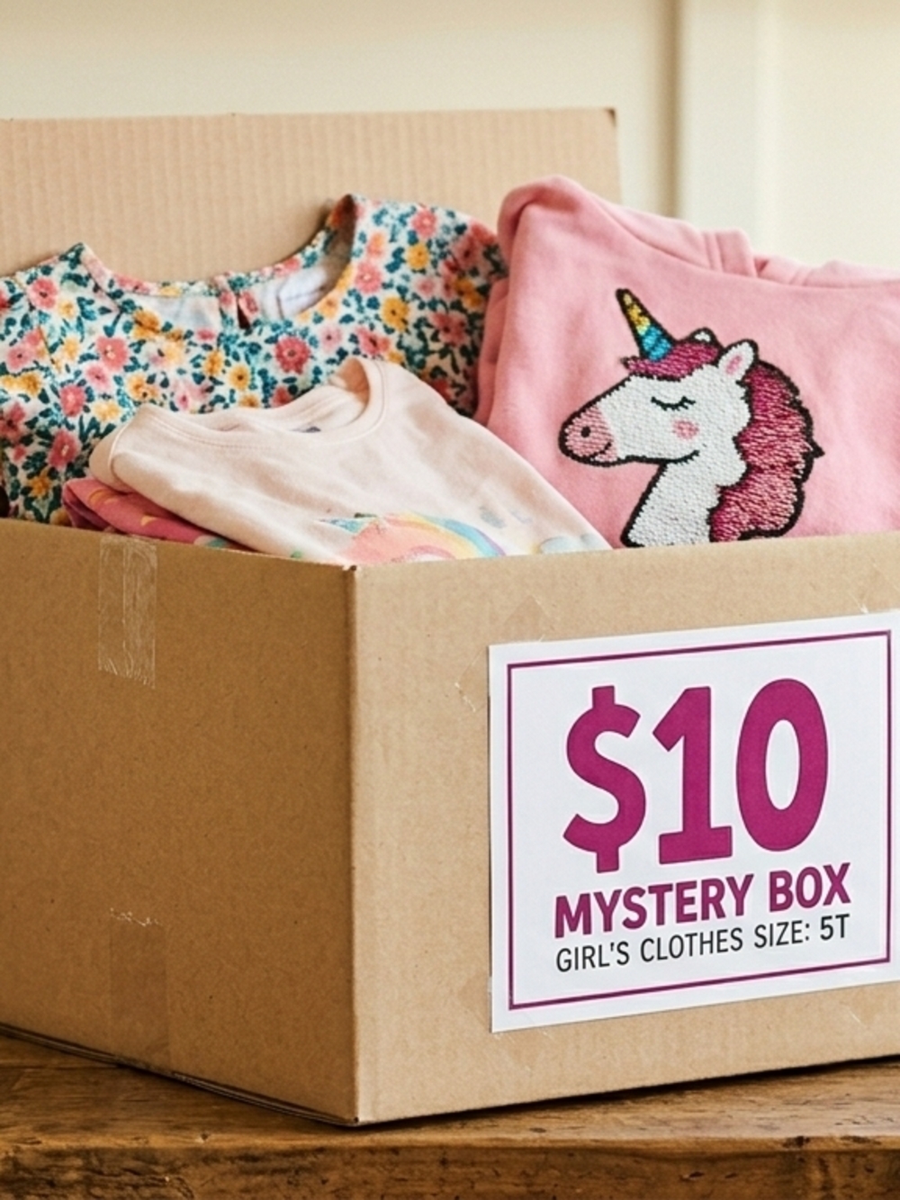 Girls' size 5 mystery box 4lbs